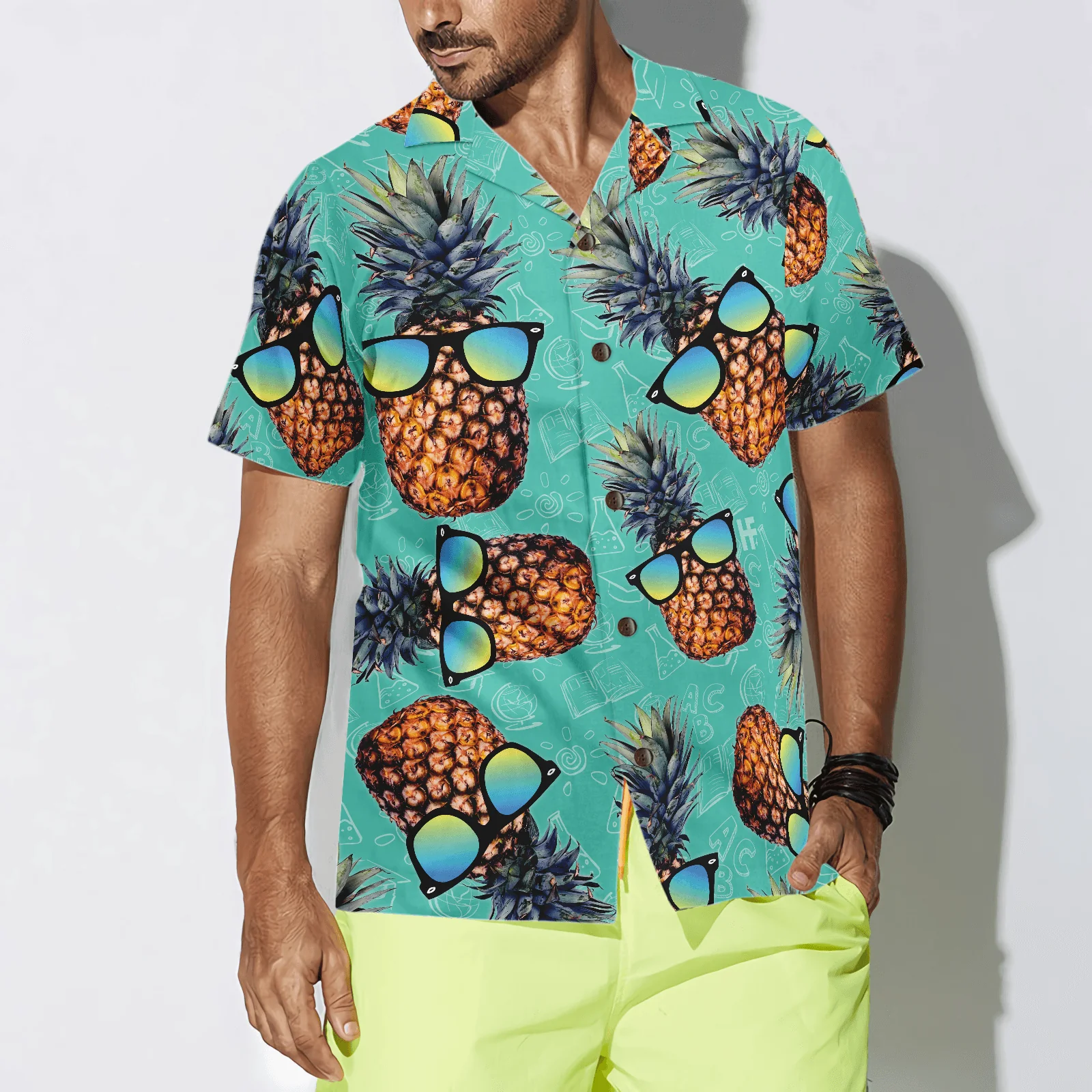 Teacher Hawaiian Shirt, Chill Pineapple Teacher Aloha Shirt For Men And Women - Perfect Gift For Teacher, Husband, Boyfriend, Friend, Family - Image 4
