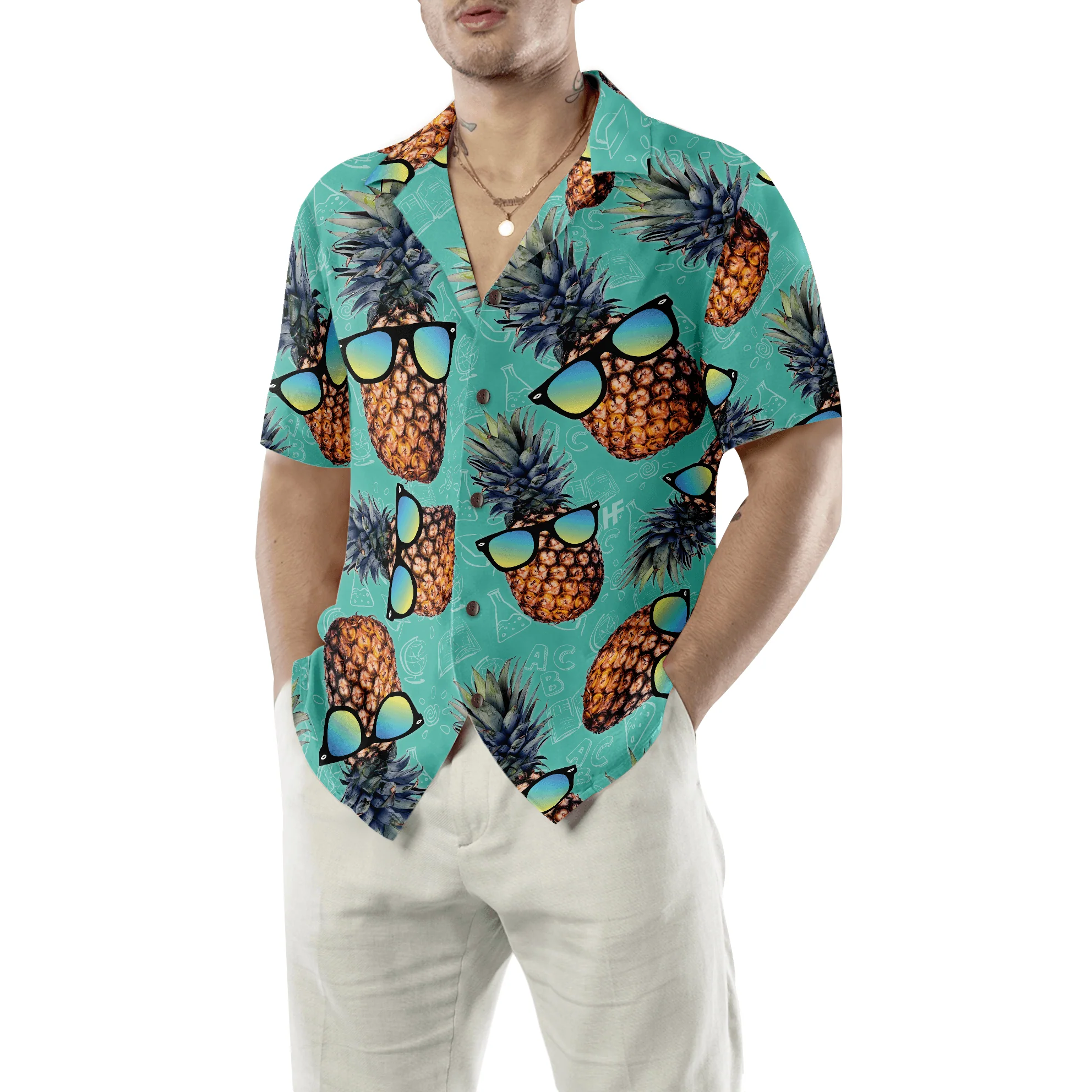 Teacher Hawaiian Shirt, Chill Pineapple Teacher Aloha Shirt For Men And Women - Perfect Gift For Teacher, Husband, Boyfriend, Friend, Family - Image 5