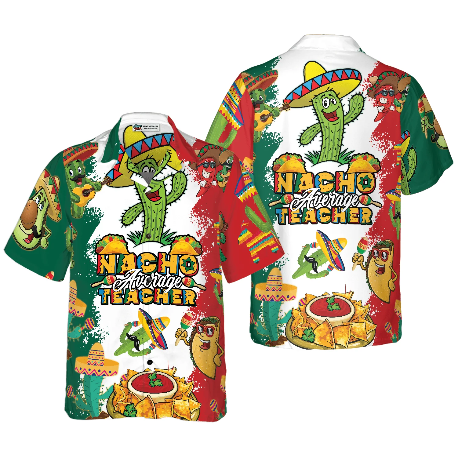 Teacher Hawaiian Shirt, Nacho Average Teacher Aloha Shirt For Men And Women - Perfect Gift For Teacher, Husband, Boyfriend, Friend, Family