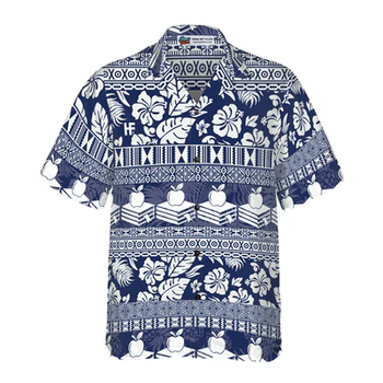 Teacher Hawaiian Shirt, Teacher Hibiscus Leaves Pattern Aloha Shirt For Men - Perfect Gift For Teacher, Husband, Boyfriend, Friend, Family - Image 4