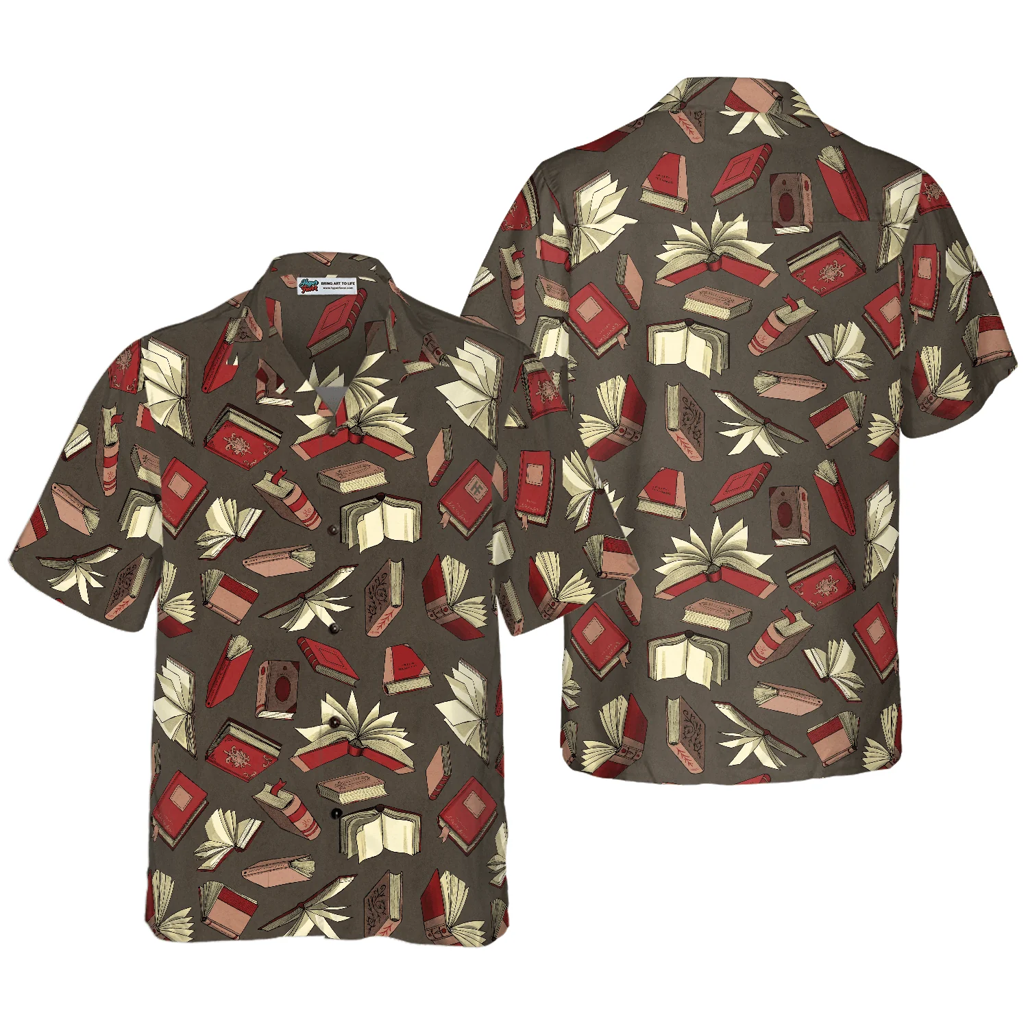 Teacher Hawaiian Shirt, Vintage Book In The Library Teacher Aloha Shirt For Men - Perfect Gift For Teacher, Husband, Boyfriend, Friend, Family