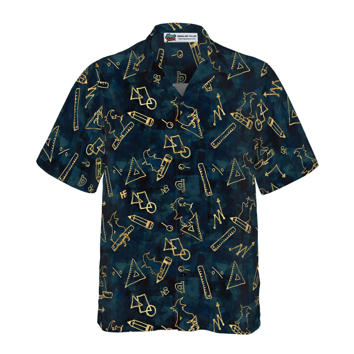 Teacher Hawaiian Shirt, Witch Math Halloween Teacher Aloha Shirt For Men - Perfect Gift For Teacher, Husband, Boyfriend, Friend, Family - Image 3