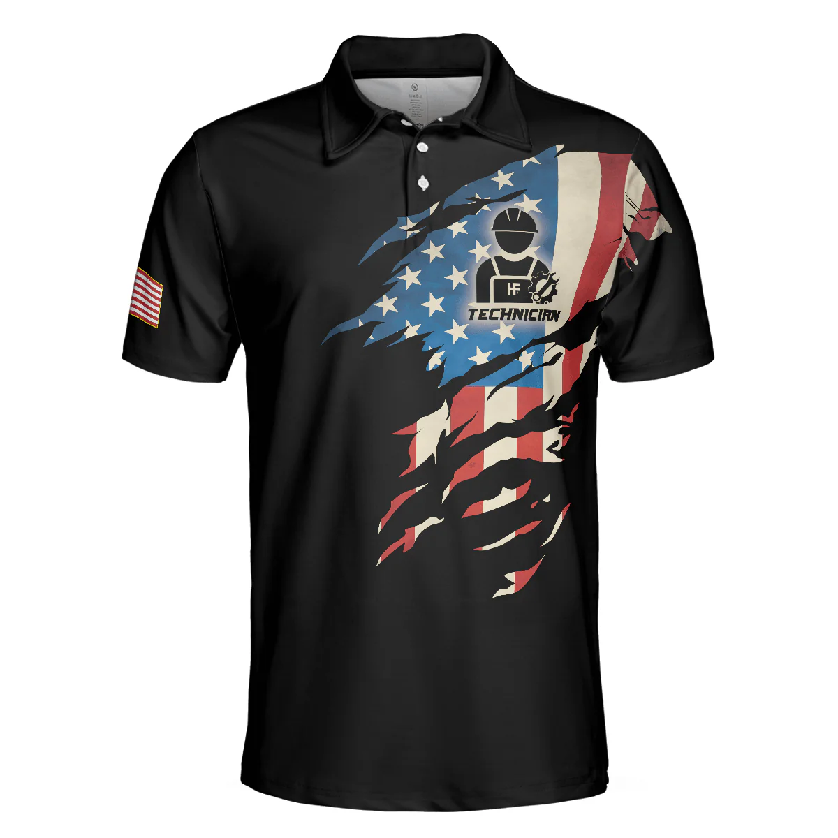 Technician My Craft Allows Me To Fix Anything Polo Shirt, Skull American Flag Polo Shirt, Best Technician Shirt For Men - Gift For Men, Technician - Image 3