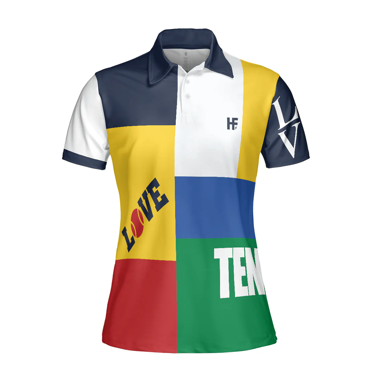Tennis Women Polo Shirt, Color-Blocked Tennis Women Polo Shirts, Gift For Tennis Players, Tennis Lovers, Ladies, Tennis Tournament, Tennis Club - Image 4