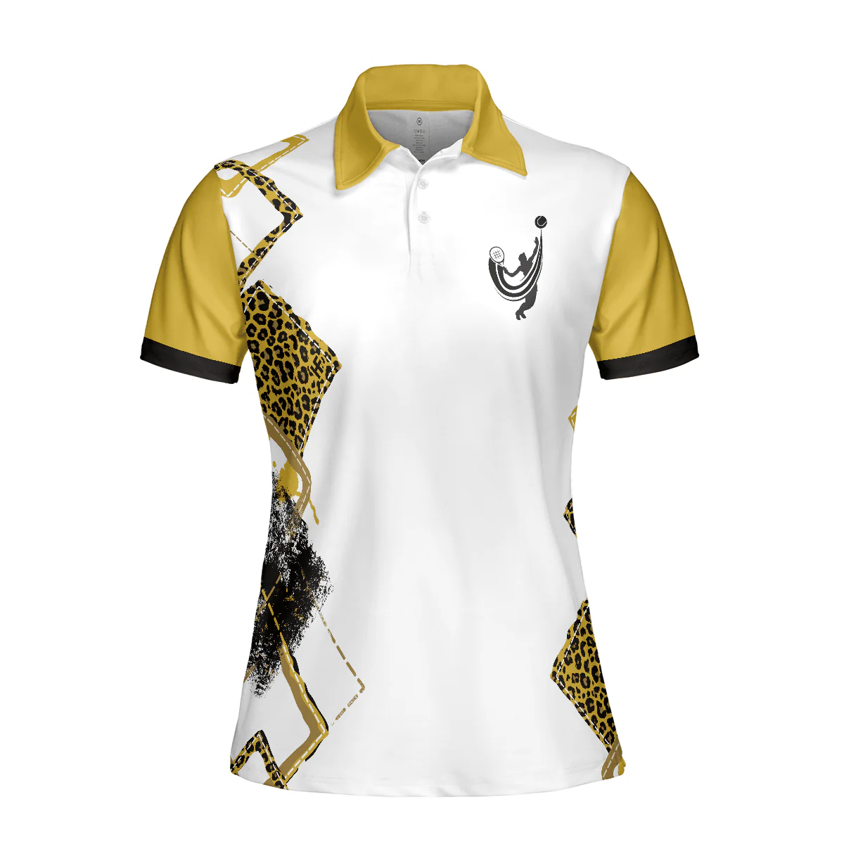 Tennis Women Polo Shirt, Grab Your Balls We're Going To Play Tennis, White And Yellow Tennis Women Polo Shirts, Unique Gift For Ladies, Tennis Lovers - Image 4