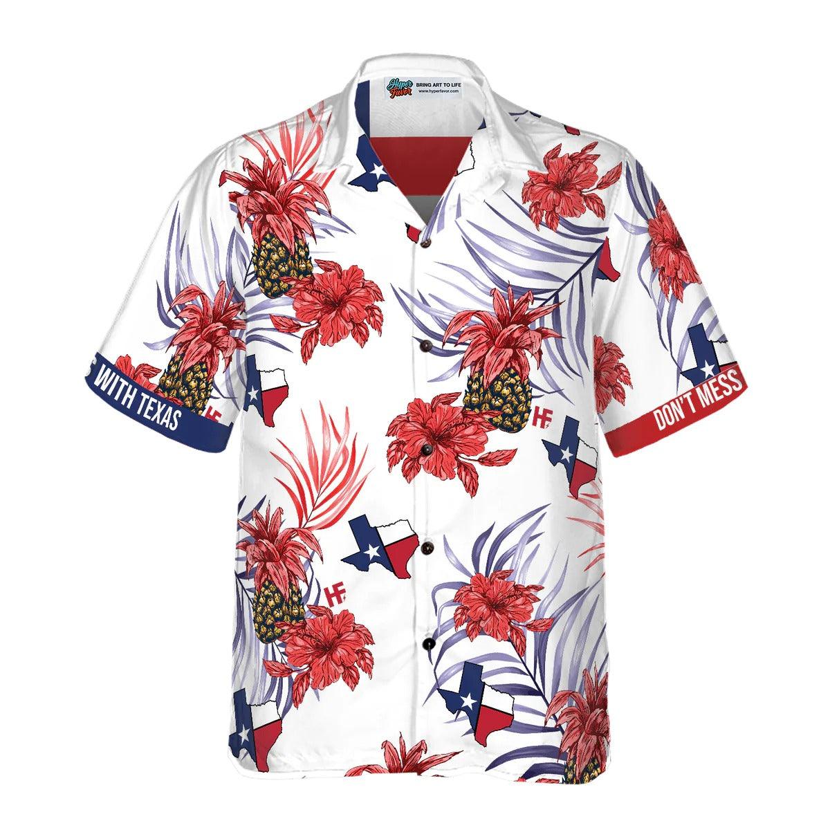 Texas Hawaiian Shirt, Pineapple Texas Pround Hawaiian Shirt, Tropical Pineapple Aloha Shirt - Perfect Gift For Men, Women, Friend, Family - Image 2