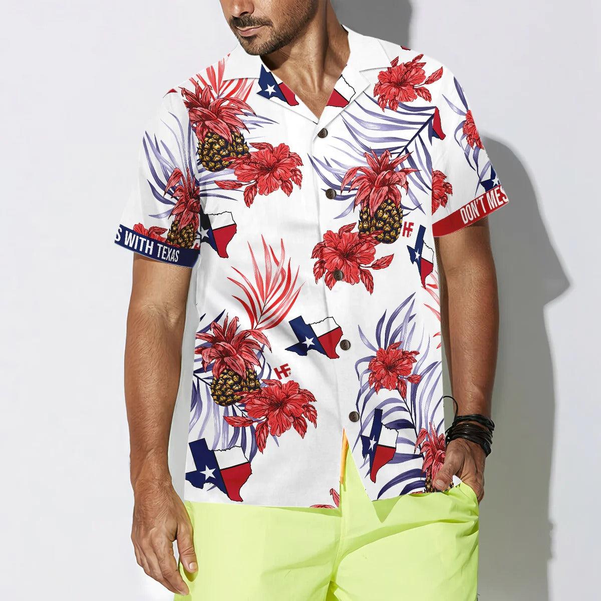 Texas Hawaiian Shirt, Pineapple Texas Pround Hawaiian Shirt, Tropical Pineapple Aloha Shirt - Perfect Gift For Men, Women, Friend, Family - Image 4