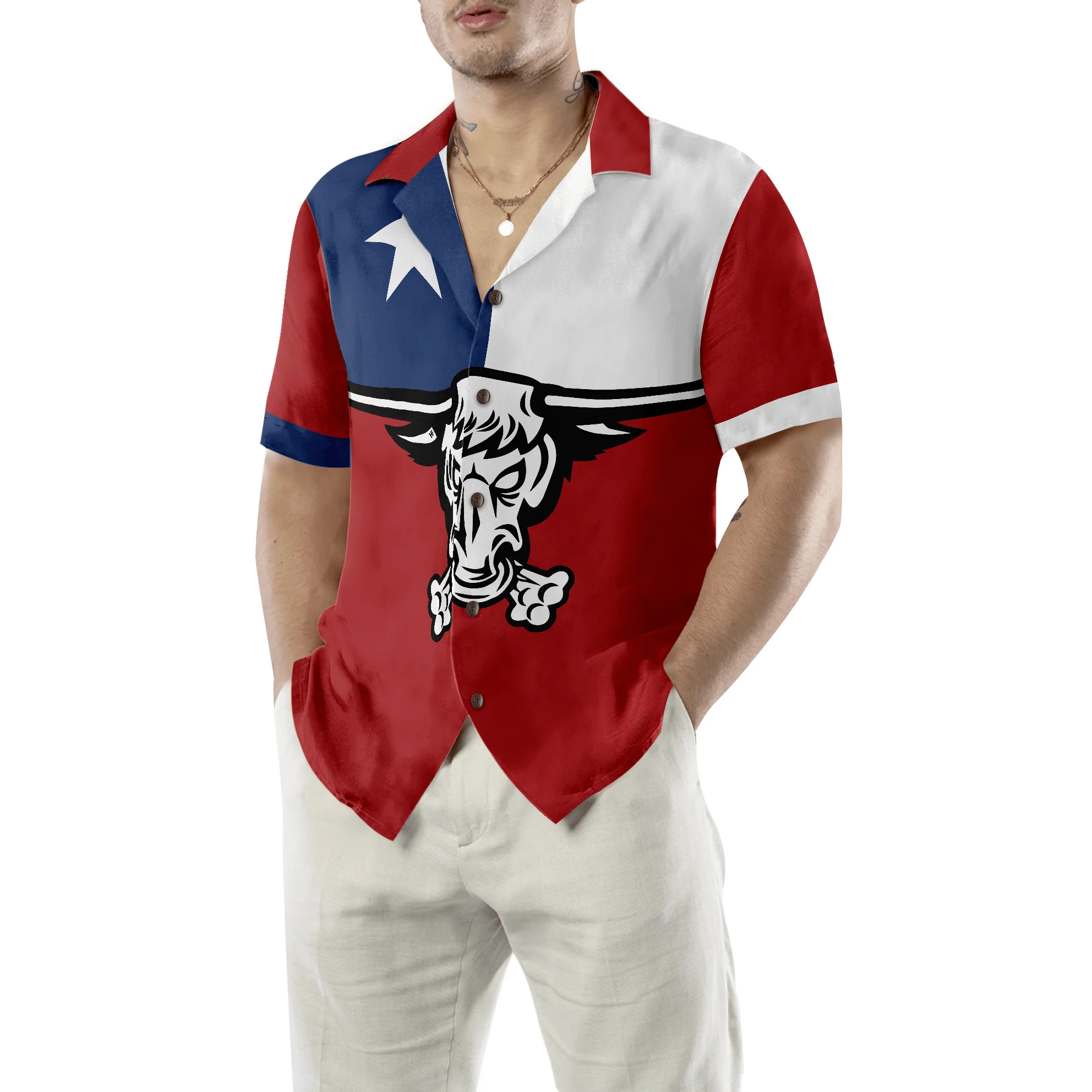 Texas Longhorns Hawaiian Shirt, The Lone Star State Of Texas Flag Texas Home, Colorful Summer Aloha Shirt For Men Women, Perfect Gift For Friend, Team - Image 5