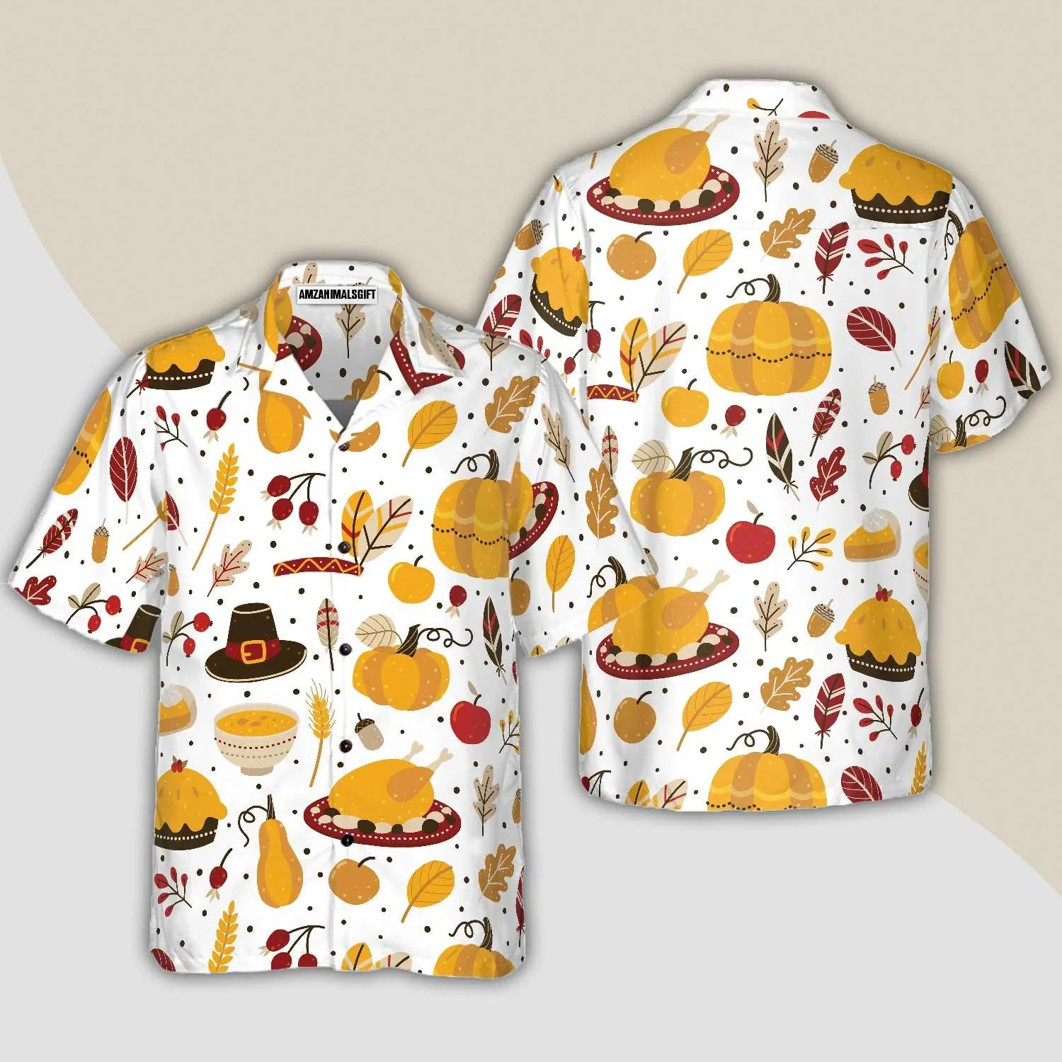 Thanksgiving Pattern Hawaiian Shirt - Perfect Gift For Lover, Friend, Family