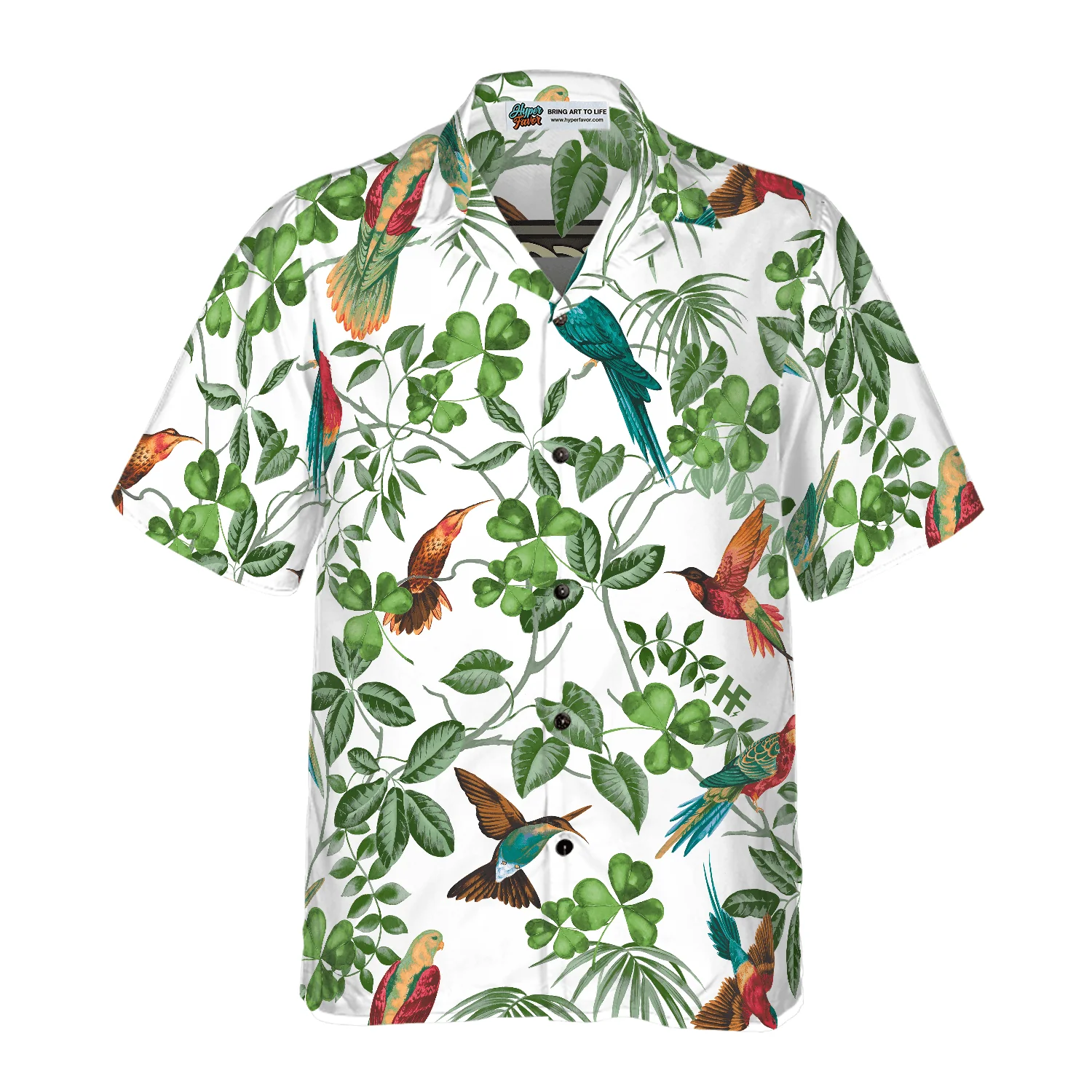 The Celtic Cross Harp Irish Shamrock Hawaiian Shirt, Colorful Summer Aloha Shirts For Men Women, Gift For Husband, Wife, Boyfriend, Girlfriend - Image 4