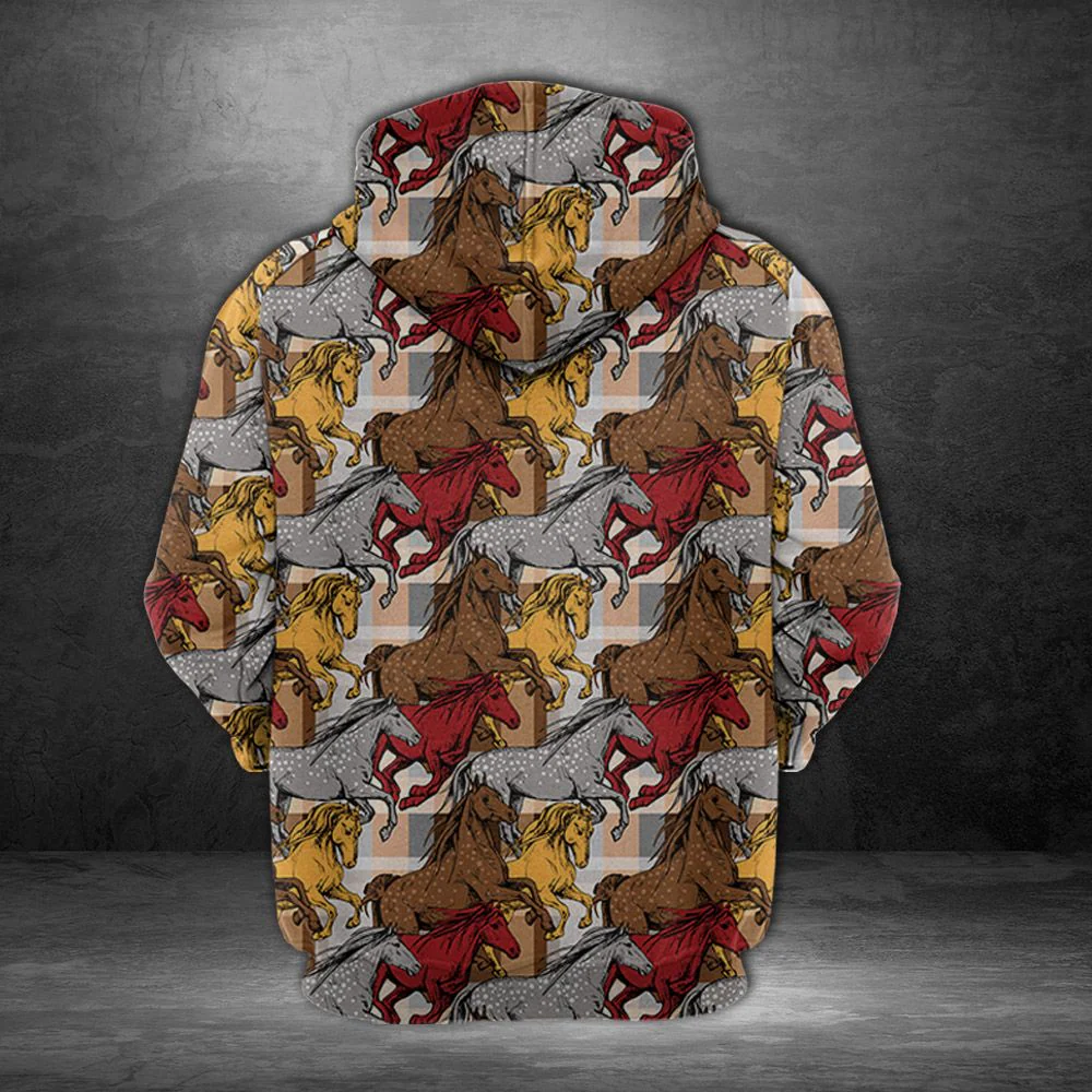 The Running Beautiful Horses Pullover Premium Hoodie , Perfect Outfit For Men And Women On Christmas New Year Autumn Winter - Image 3
