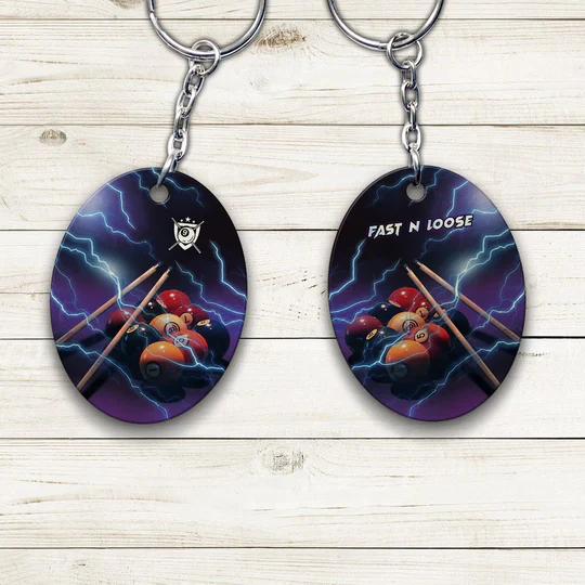 Thunder Lighting Fast N Loose Team Billiard Acrylic Keychain For Billiard Players - Christmas Gift For Billiard Lovers, Family, Friends - Image 2