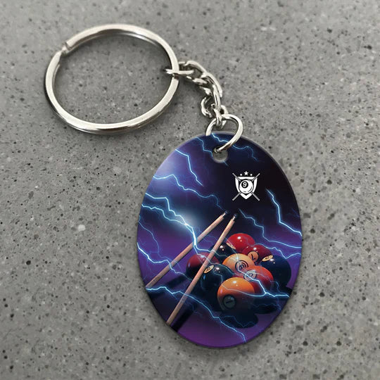 Thunder Lighting Fast N Loose Team Billiard Acrylic Keychain For Billiard Players - Christmas Gift For Billiard Lovers, Family, Friends - Image 7