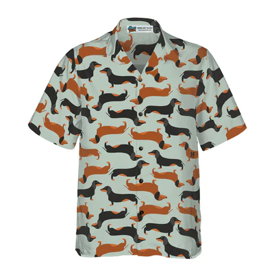 Tiny Dachshund Hawaiian Shirt, Cute Dog Aloha Shirt For Men - Perfect Gift For Dachshund Lovers, Husband, Boyfriend, Friend, Family - Image 3