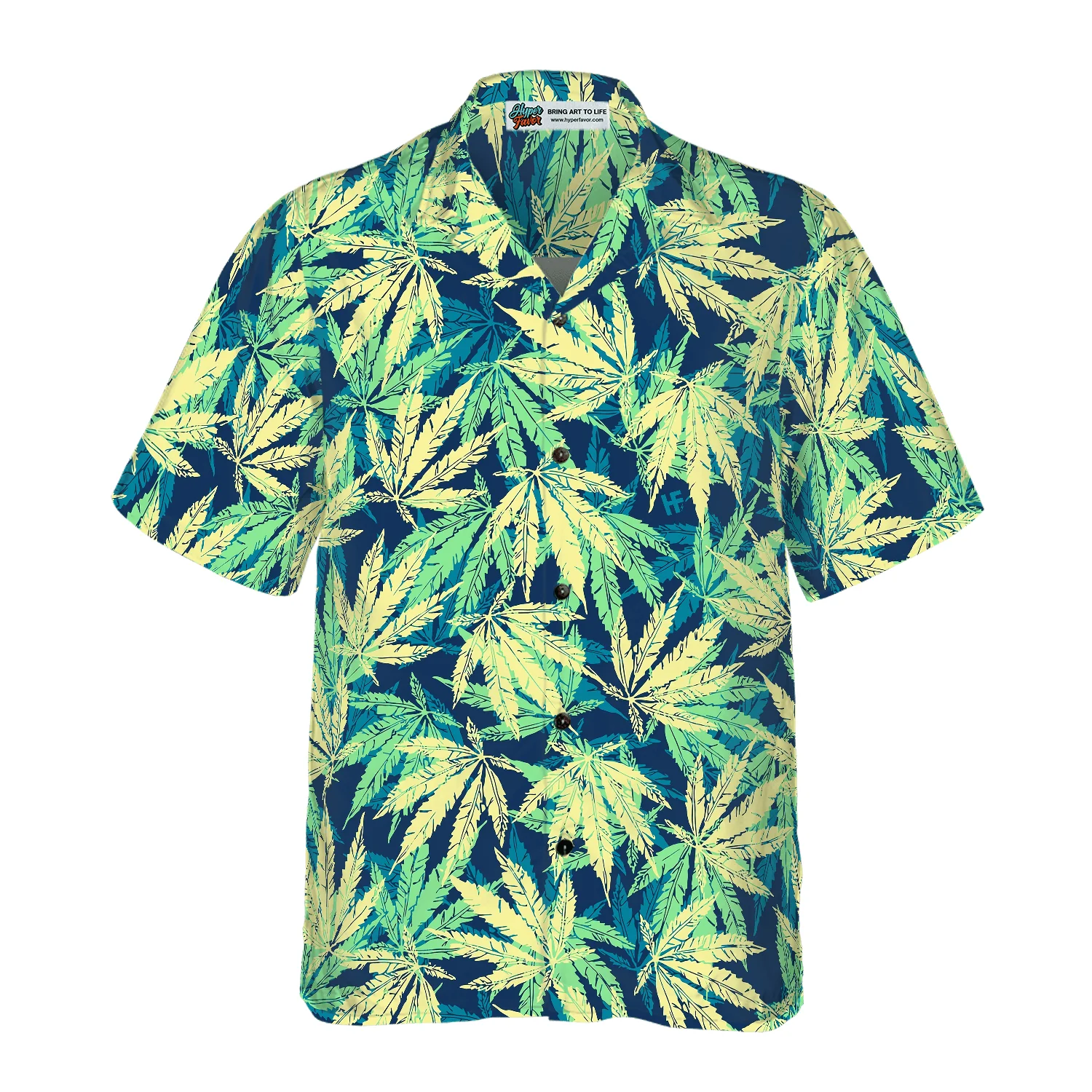 Tropical Marijuana Leaves Hawaiian Shirt, Colorful Summer Aloha Shirt For Men Women, Perfect Gift For Friend, Family, Husband, Wife - Image 4