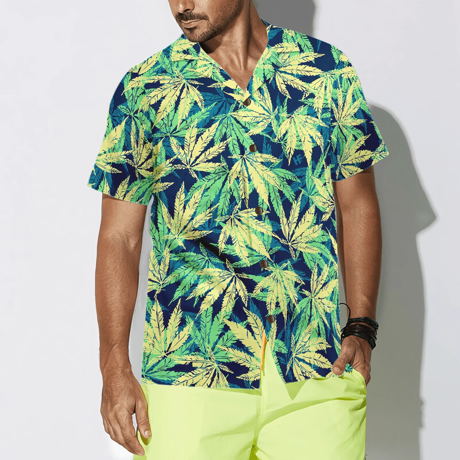 Tropical Marijuana Leaves Hawaiian Shirt, Colorful Summer Aloha Shirt For Men Women, Perfect Gift For Friend, Family, Husband, Wife - Image 5