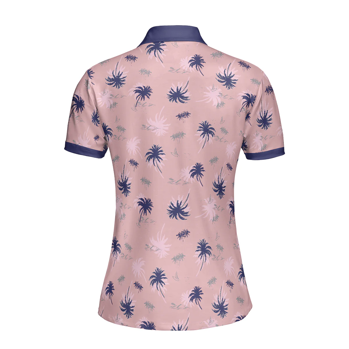 Tropical Women Polo Shirts - Tropical Palm Tree Pattern Women Polo Shirt - Perfect Gift For Women, Summer Lovers - Image 3