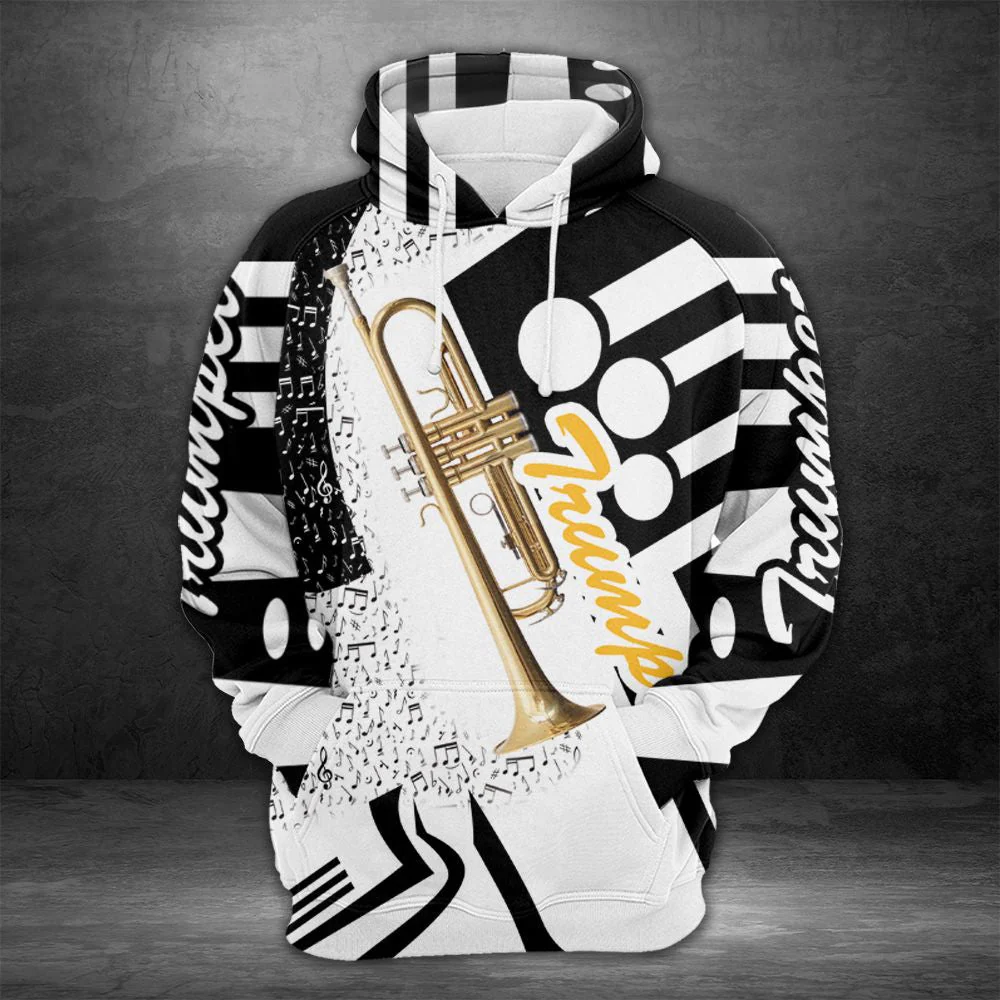 Trumpet Pullover Premium Hoodie, Perfect Outfit For Men And Women On Christmas New Year Autumn Winter - Image 3