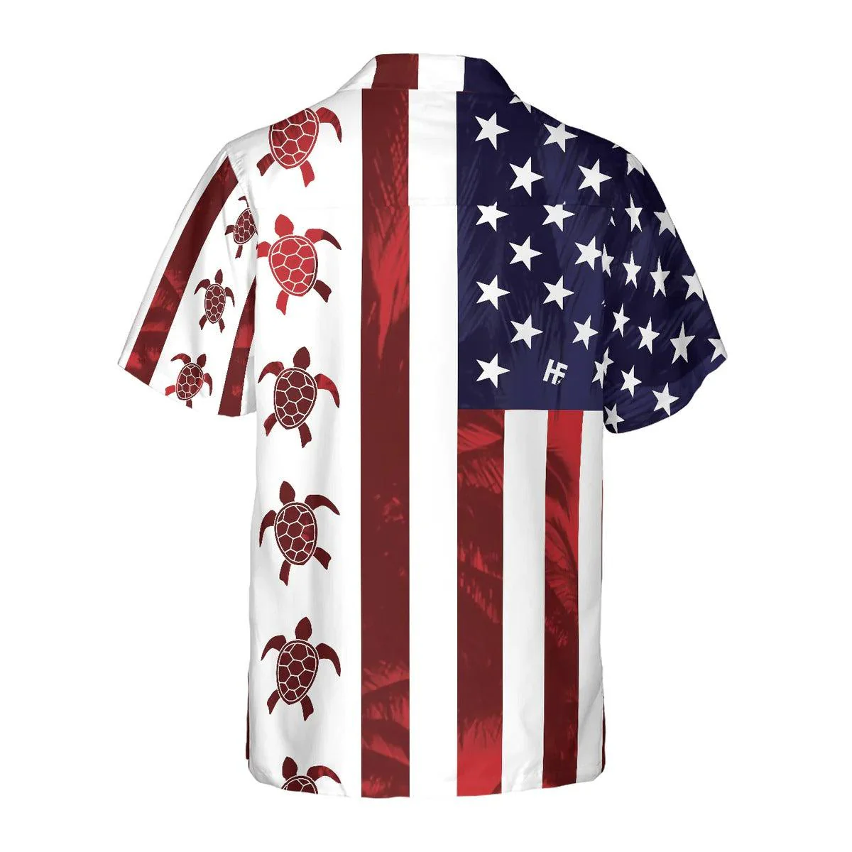 Turtle Hawaiian Shirt, Turtle Flag American Hawaiian Shirt - Perfect Gift For Turtle Lover, Friend, Family - Image 5