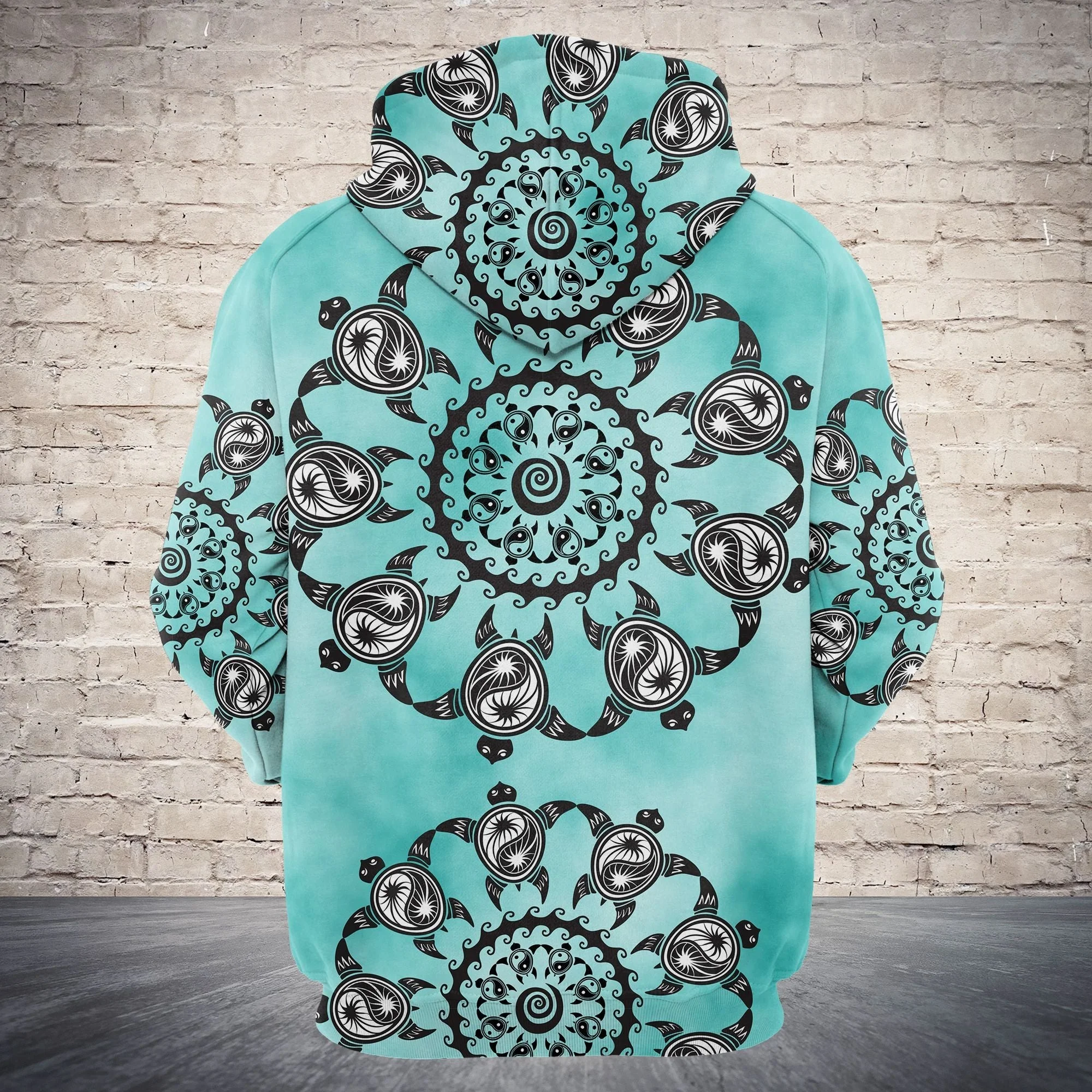 Turtle Mandala Pullover Premium Hoodie, Perfect Outfit For Men And Women On Christmas New Year Autumn Winter - Image 3
