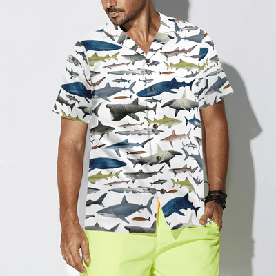 Type Of Shark Hawaiian Shirt, Tropical Summer Shark Aloha Shirt For Men - Perfect Gift For Shark Lovers, Husband, Boyfriend, Friend, Family - Image 5