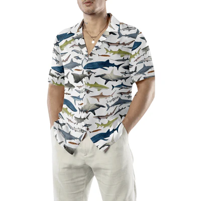 Type Of Shark Hawaiian Shirt, Tropical Summer Shark Aloha Shirt For Men - Perfect Gift For Shark Lovers, Husband, Boyfriend, Friend, Family - Image 6