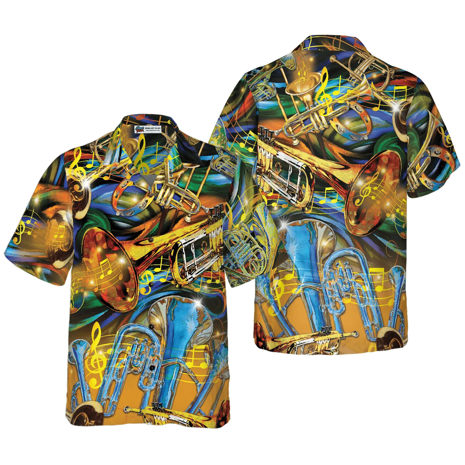 Unisex Saxophone Aloha Hawaiian Shirt For Summer, Colorful Shirt For Men Women, Perfect Gift For Friend, Team, Family, Music Saxophone Lovers - Image 2