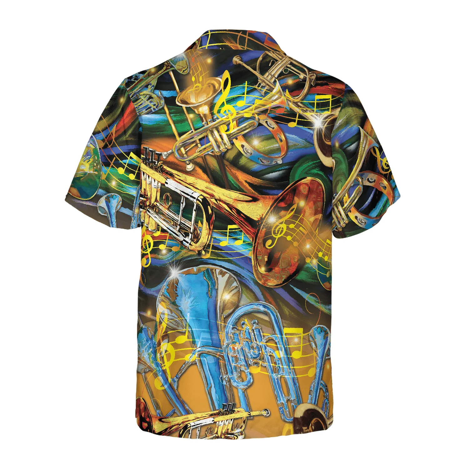 Unisex Saxophone Aloha Hawaiian Shirt For Summer, Colorful Shirt For Men Women, Perfect Gift For Friend, Team, Family, Music Saxophone Lovers - Image 3