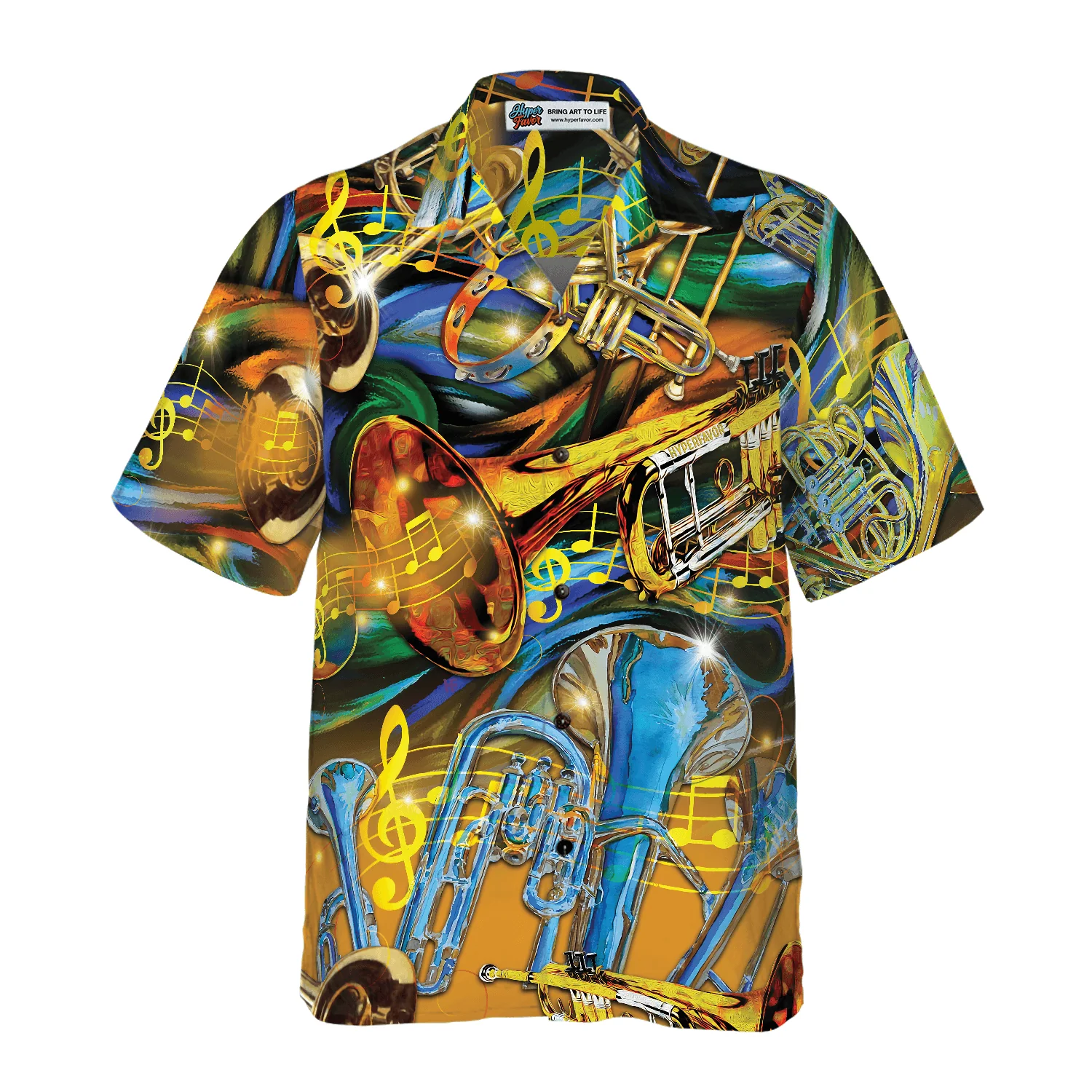 Unisex Saxophone Aloha Hawaiian Shirt For Summer, Colorful Shirt For Men Women, Perfect Gift For Friend, Team, Family, Music Saxophone Lovers - Image 4