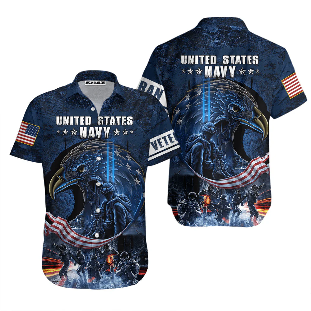 US Army Veteran Aloha Hawaiian Shirts For Men And For Women, 4th July Independence Day American Flag Hawaiian Shirt, Gift For Summer, Friend, Family - Image 2