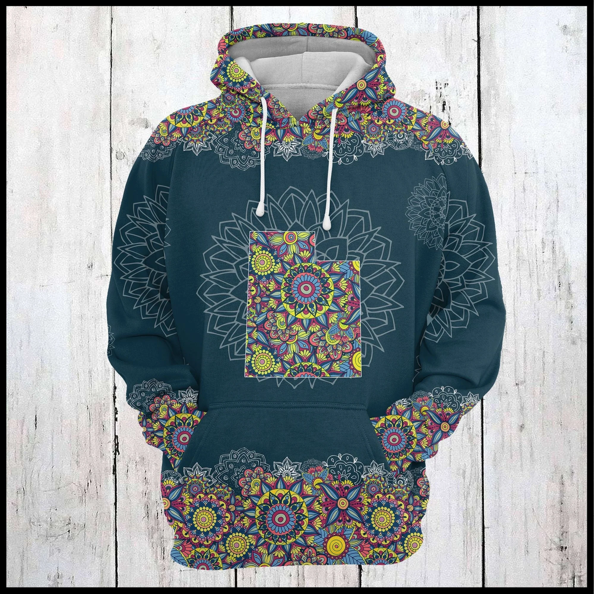Utah Mandala Pullover Premium Hoodie, Perfect Outfit For Men And Women On Christmas New Year Autumn Winter - Image 2