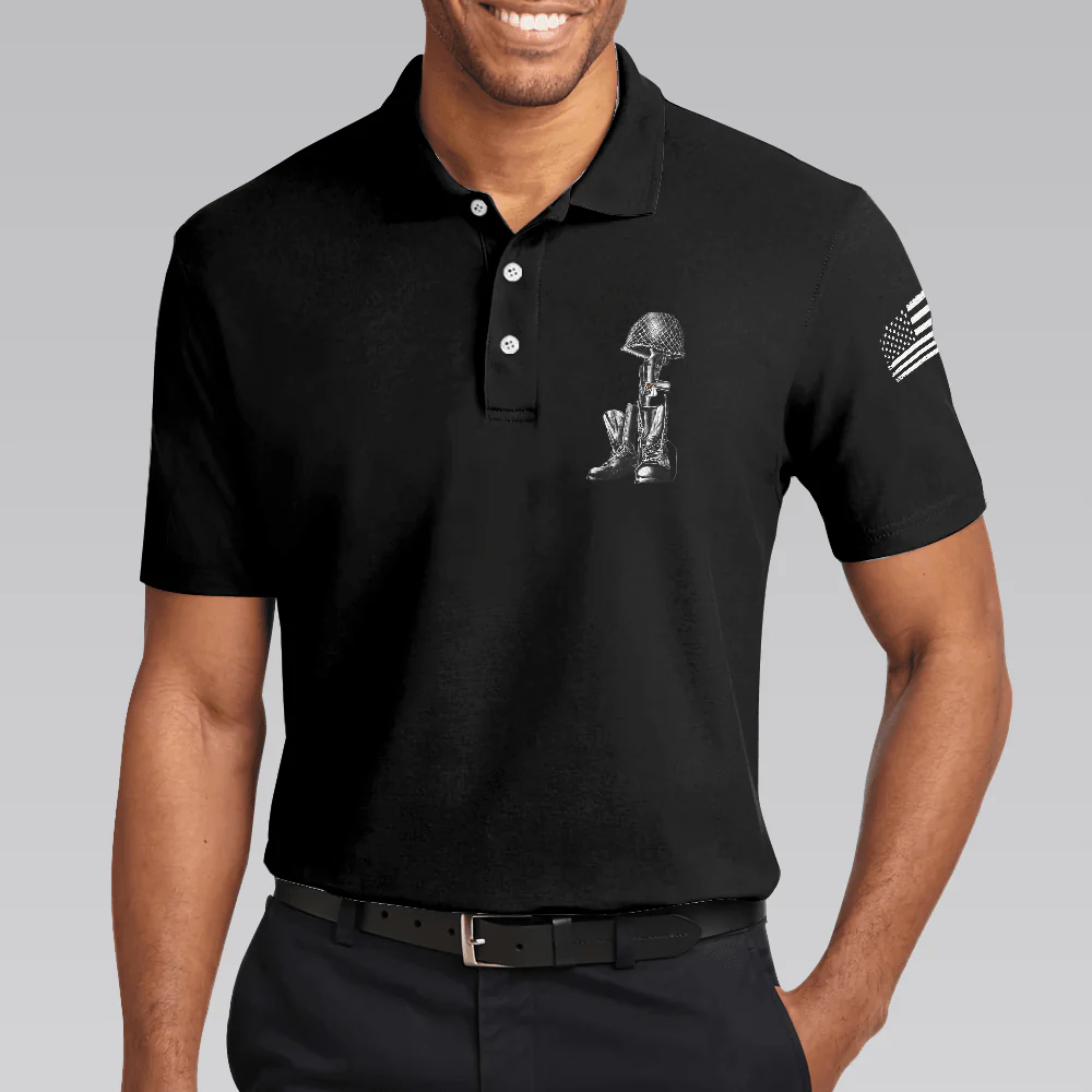 Veteran Gives Life Veteran Men Polo Shirt, Cool American Flag Veteran Shirt For Men, Veteran Thank You Gift - Perfect Gift For Men - Image 5
