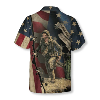 Veteran Hawaiian Shirt, A I fought because I loved that what I left behind Aloha Shirt For Men - Gift For Veteran, Husband, Boyfriend, Family, Friends - Image 4