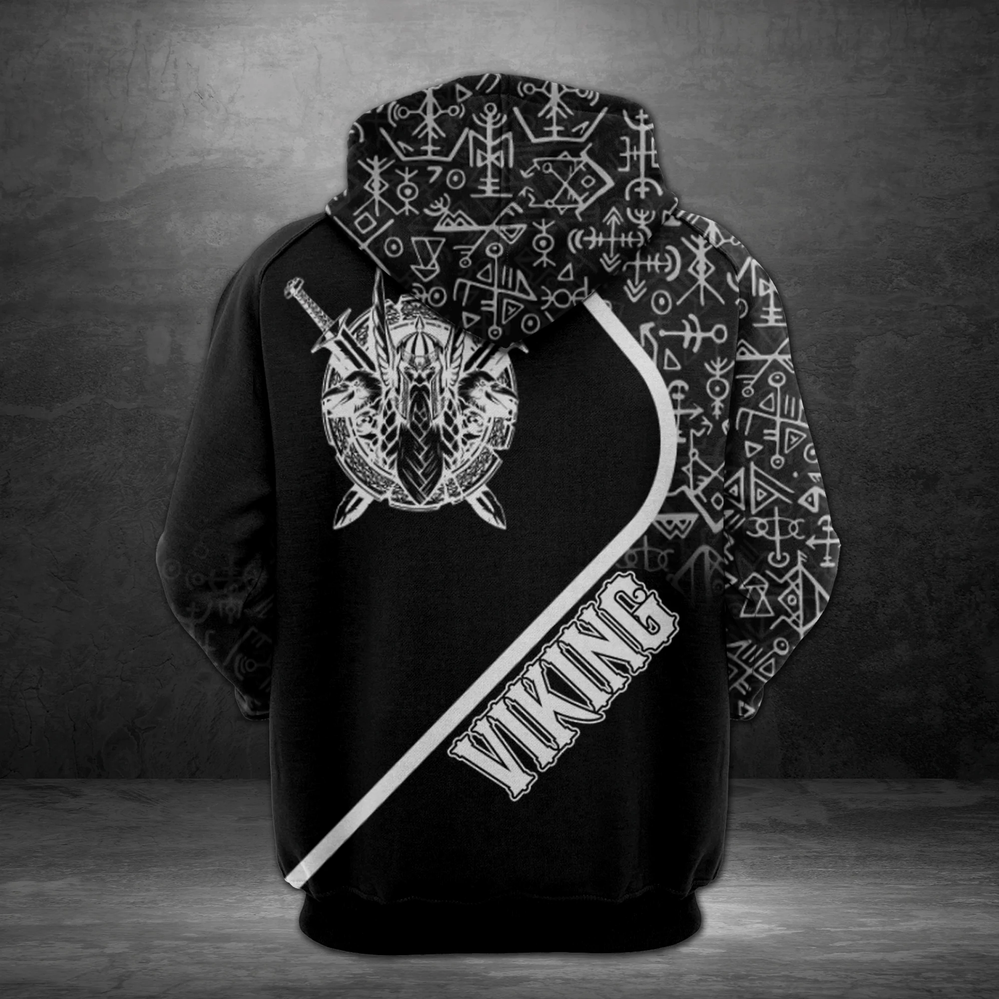 Viking Pattern Pullover Premium Hoodie, Perfect Outfit For Men And Women On Christmas New Year Autumn Winter - Image 3