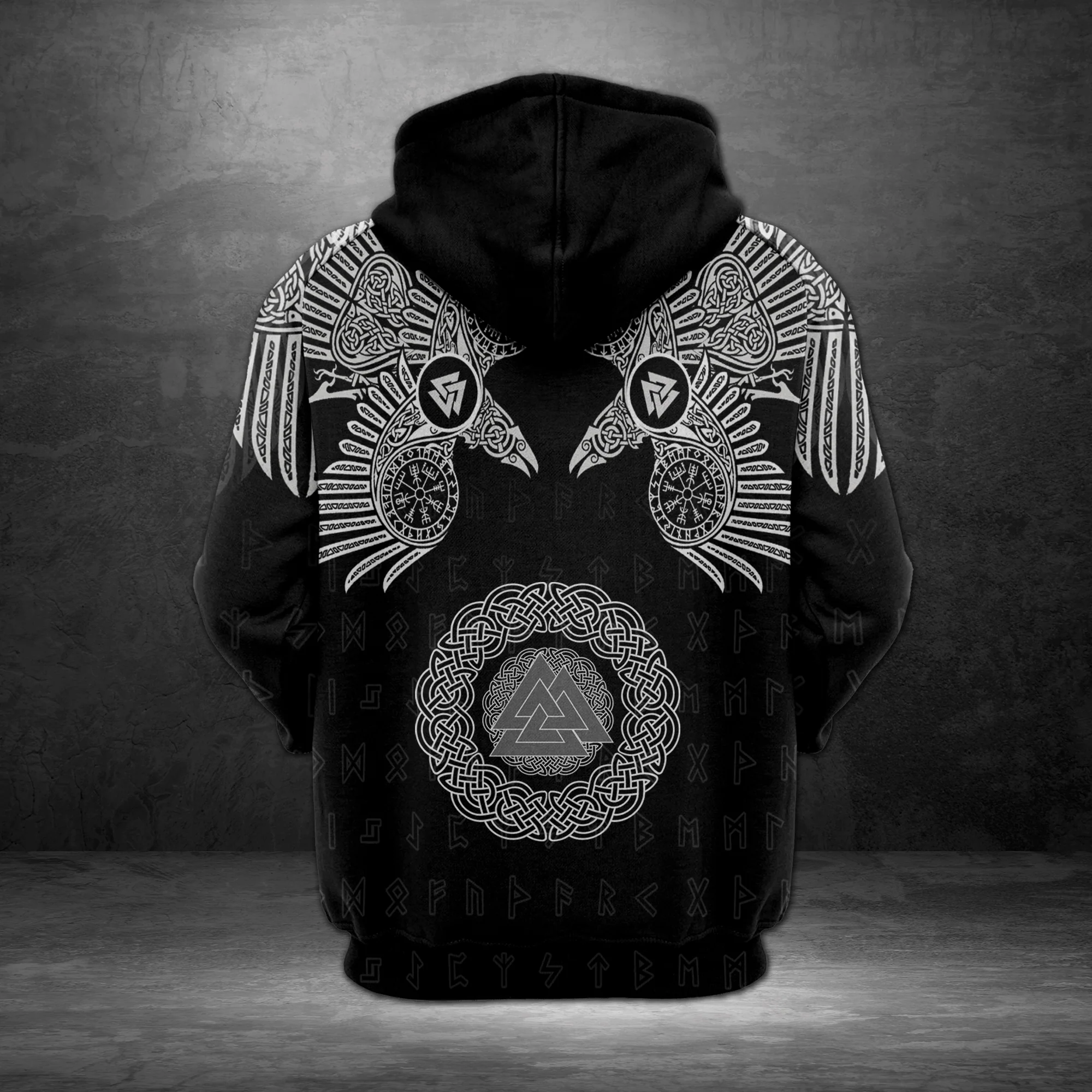 Viking Raven Pullover Premium Hoodie, Perfect Outfit For Men And Women On Christmas New Year Autumn Winter