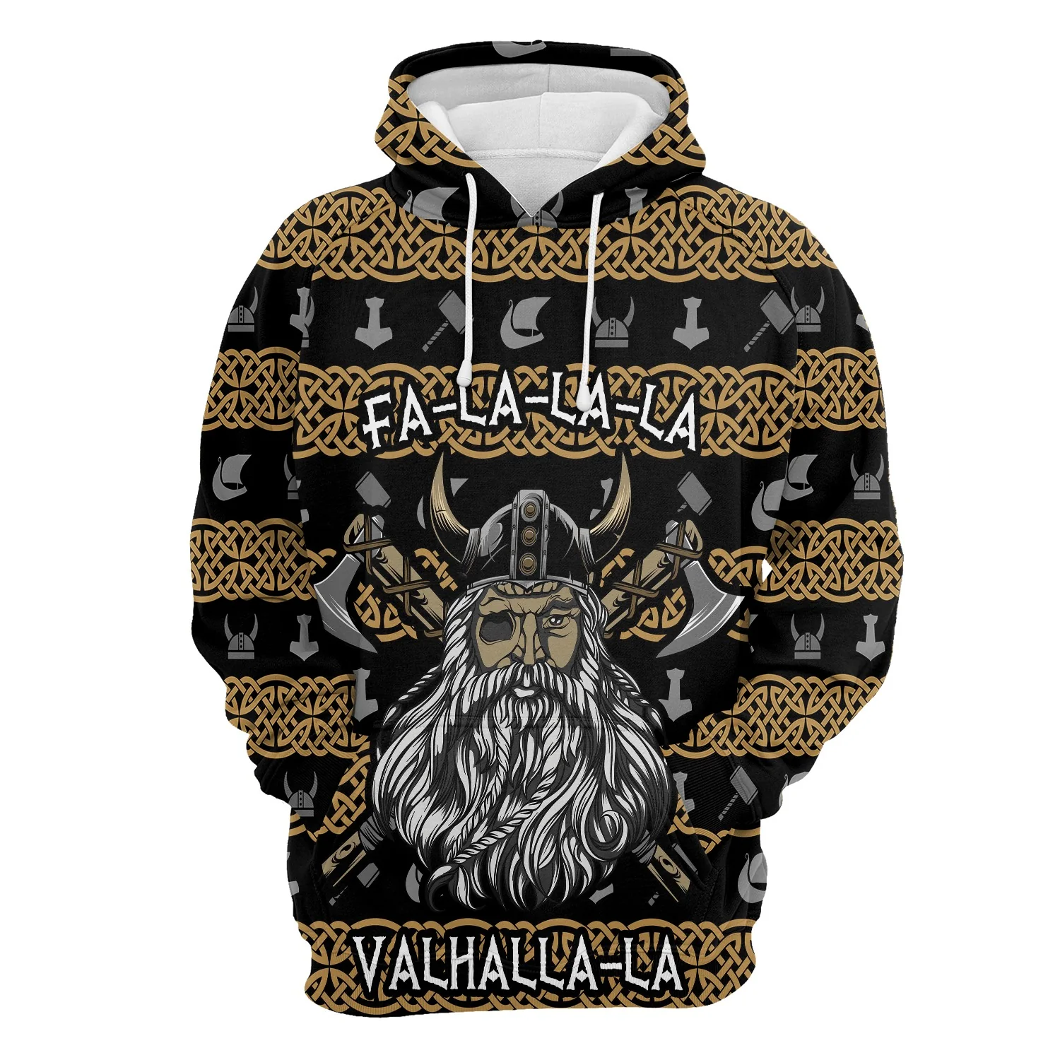 Viking Valhalla Fa La La La Pullover Premium Hoodie, Perfect Outfit For Men And Women On Christmas New Year Autumn Winter