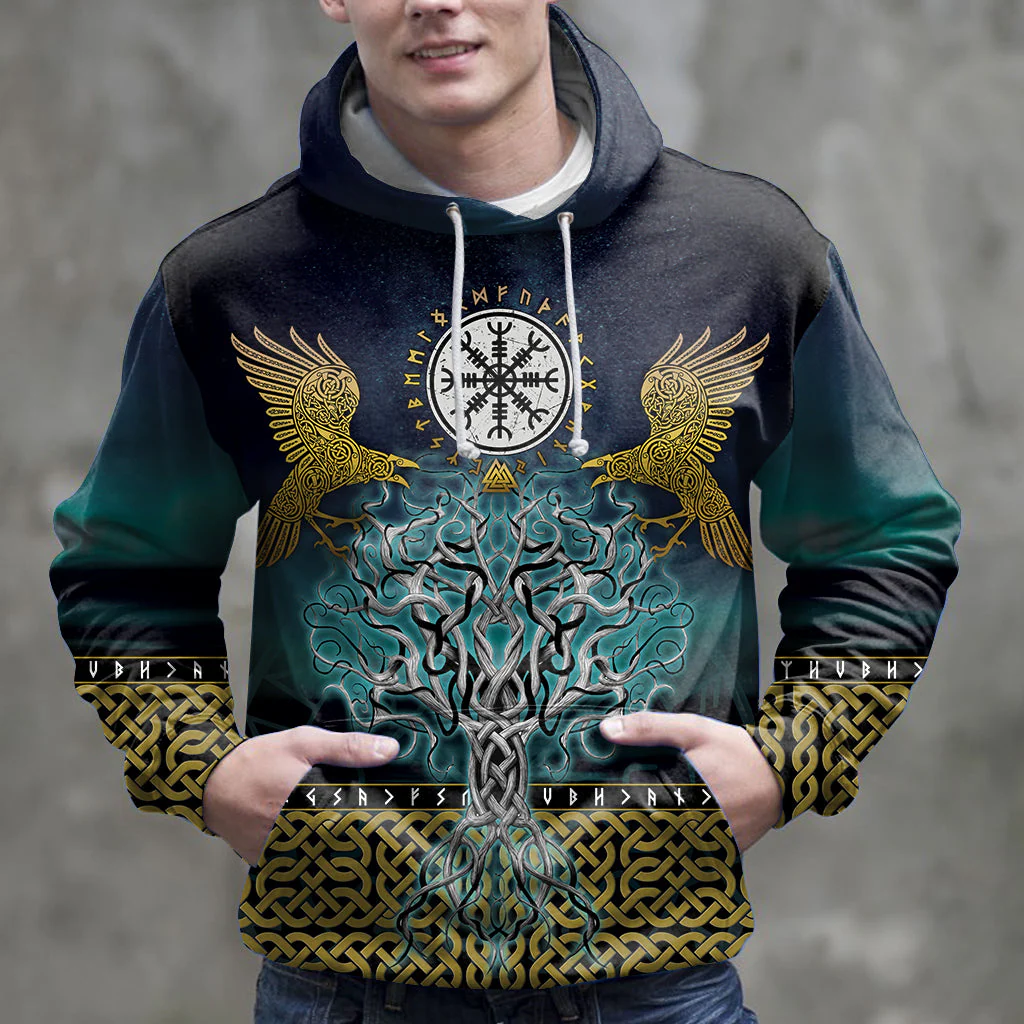 Viking Vegvisir Tree Of Life Pullover Premium Hoodie, Perfect Outfit For Men And Women On Christmas New Year Autumn Winter
