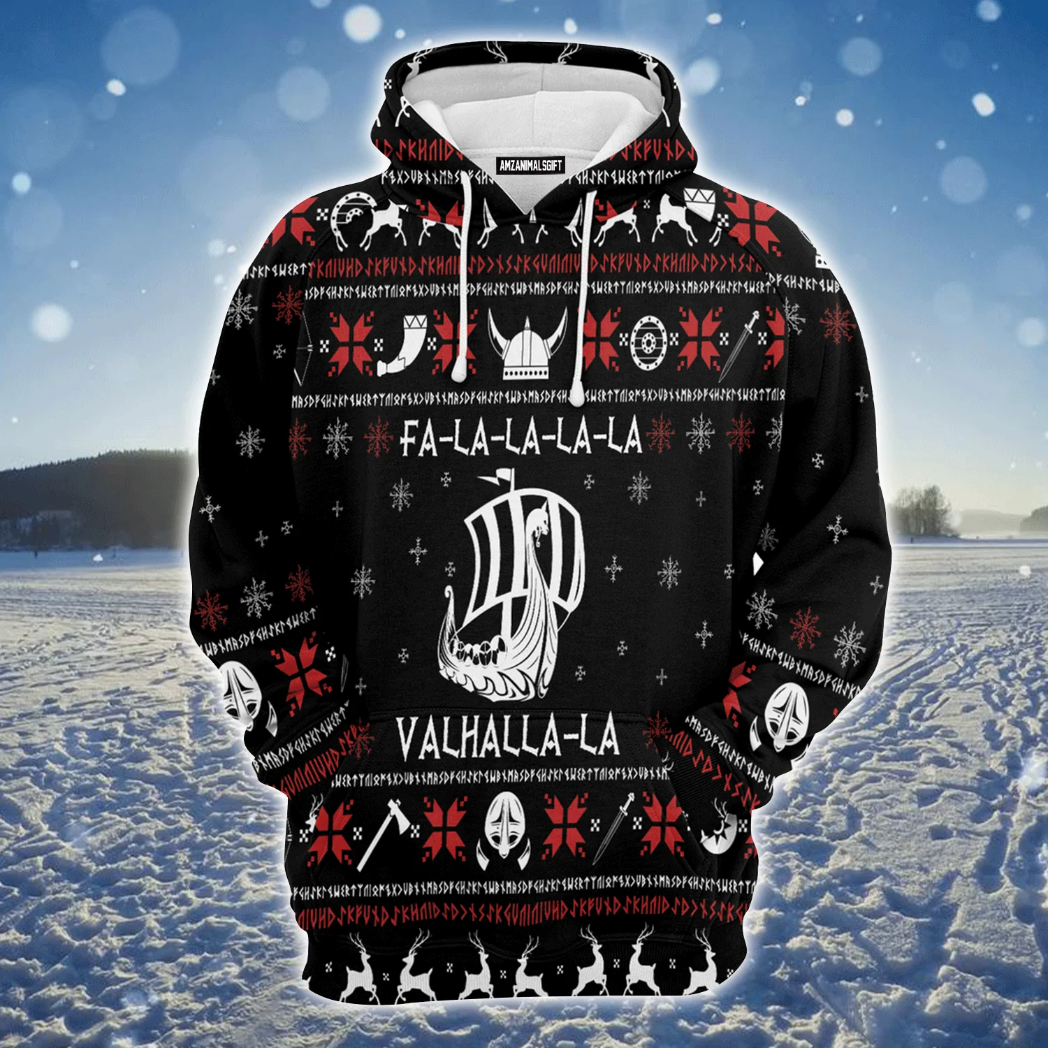 Viking Xmas Premium Christmas Hoodie, Valhalla Viking Unisex Hoodie For Men & Women - Perfect Gift For Christmas, Viking Lovers