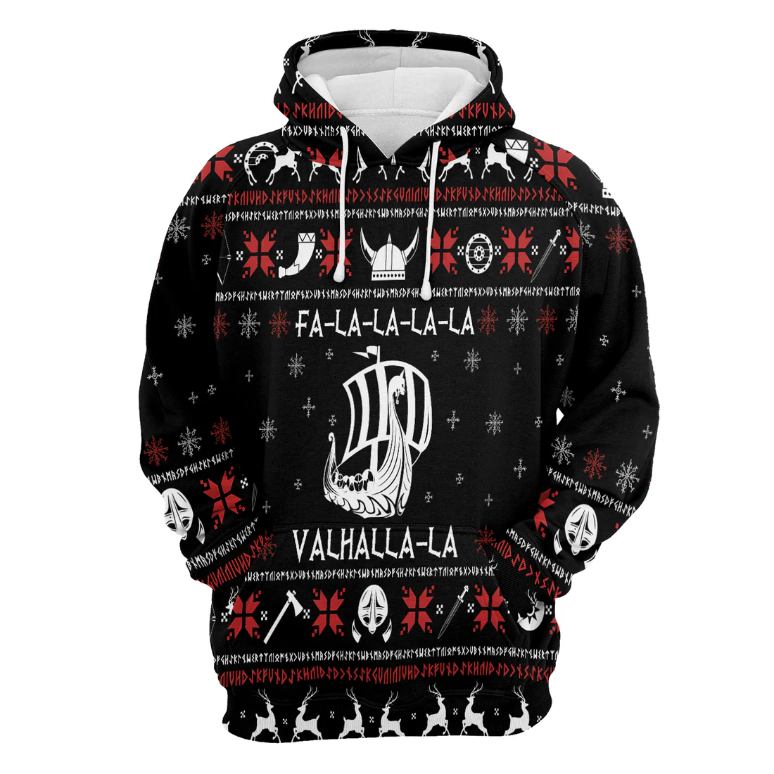 Viking Xmas Premium Christmas Hoodie, Valhalla Viking Unisex Hoodie For Men & Women - Perfect Gift For Christmas, Viking Lovers - Image 3