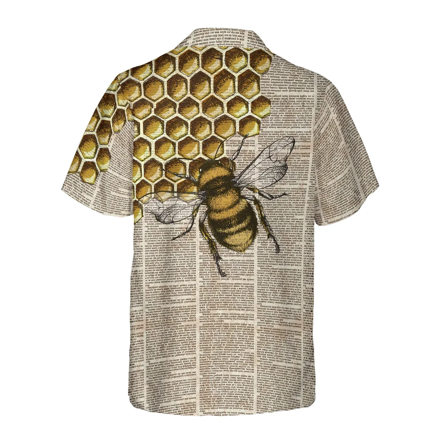 Vintage Honey Bee Hawaiian Shirt, Summer Animals Aloha Shirts For Men Women, Perfect Gift For Husband, Wife, Boyfriend, Friend - Image 3