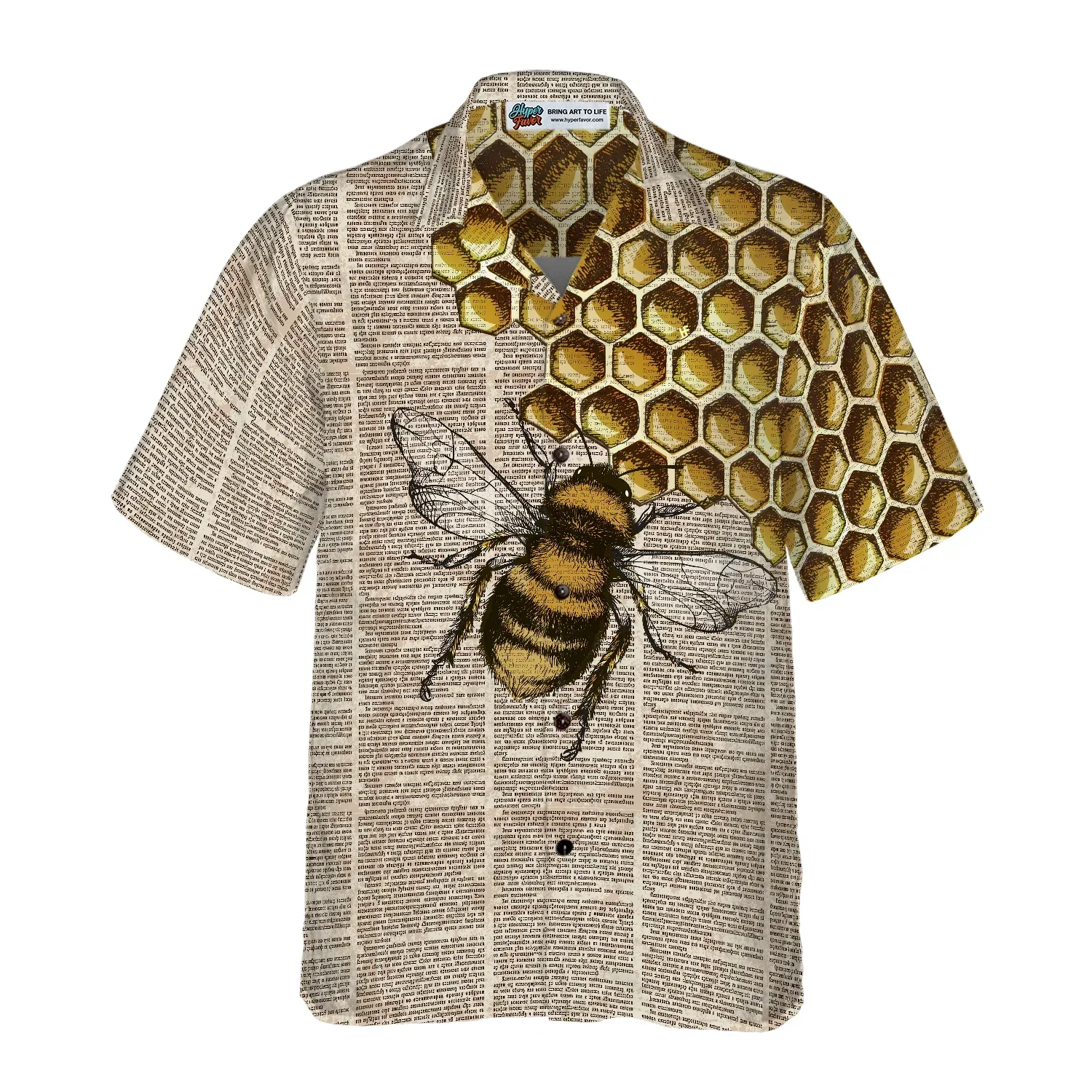 Vintage Honey Bee Hawaiian Shirt, Summer Animals Aloha Shirts For Men Women, Perfect Gift For Husband, Wife, Boyfriend, Friend - Image 7