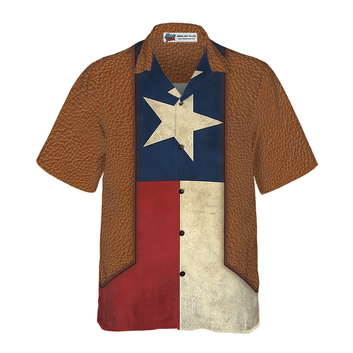 Vintage Texas Flag Hawaiian Shirt, The Lone Star State Cowboy Style Texas 1845, Summer Aloha Shirt, Perfect Gift For Men Women - Image 4