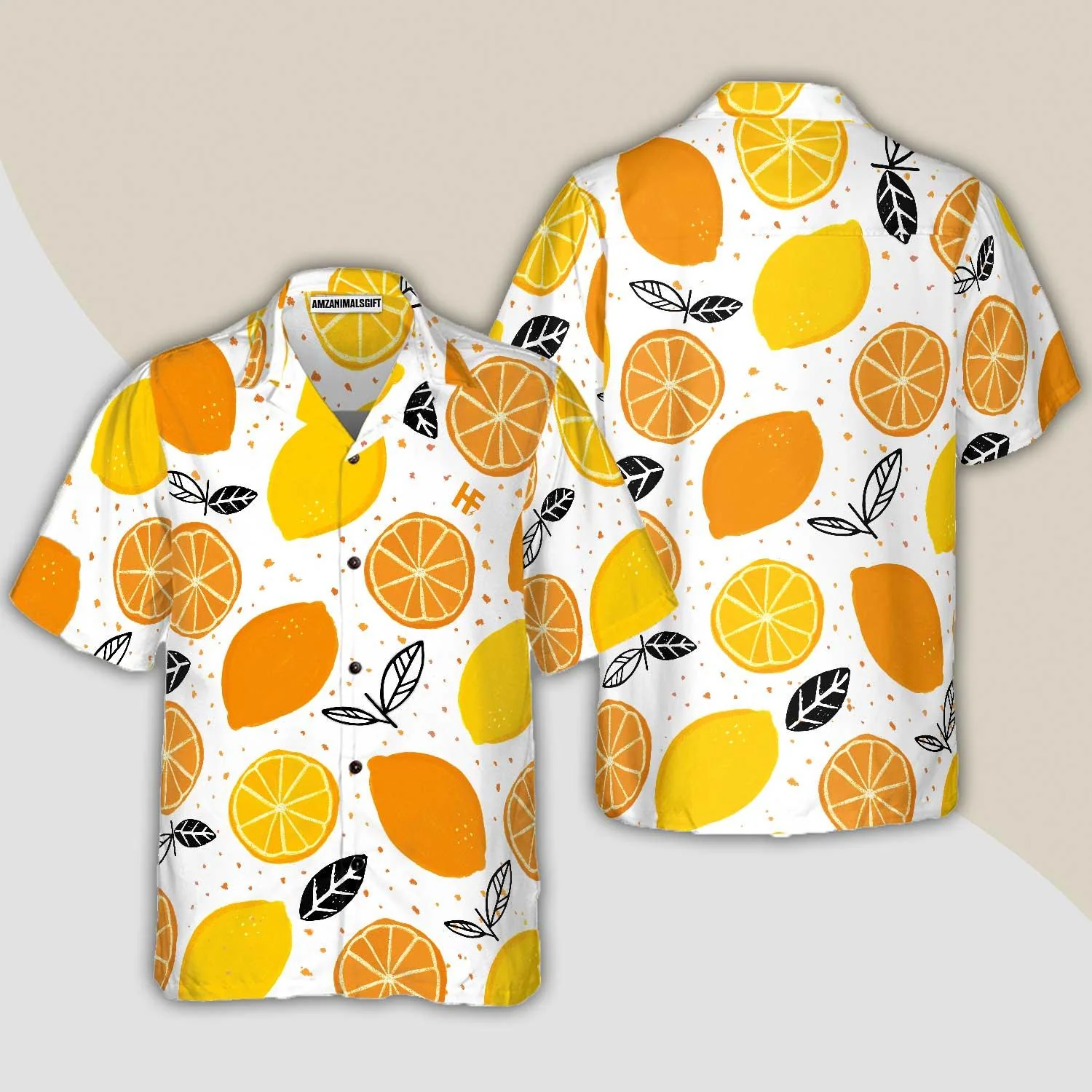 When Live Gives You Lemon Orange Hawaiian Shirt, Colorful Summer Aloha Shirt For Men Women, Perfect Gift For Friend, Team, Family