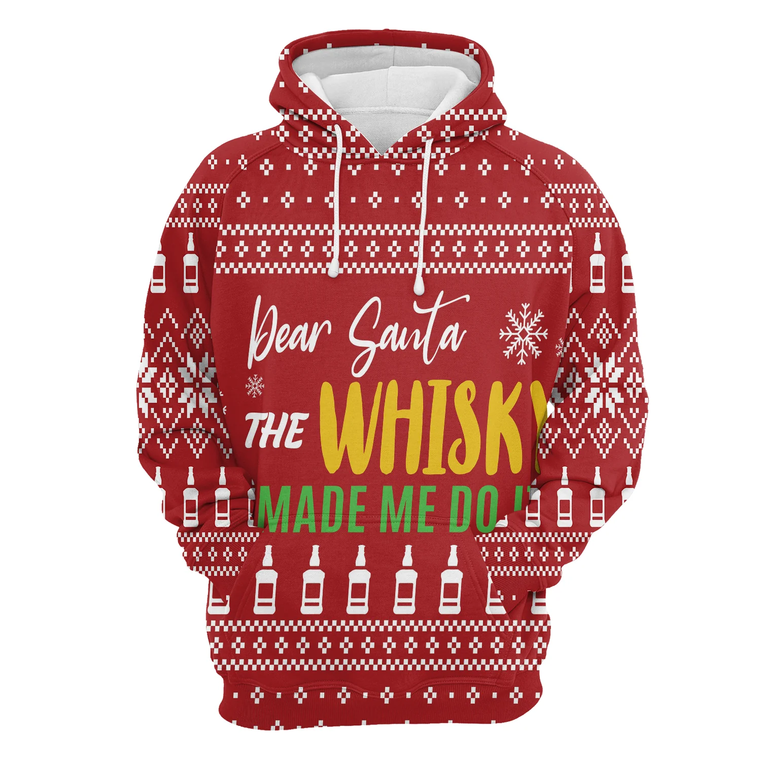 Whisky Pullover Premium Hoodie Dear Santa The Whisky Made Me Do It, Perfect Outfit For Men And Women On Christmas New Year Autumn Winter