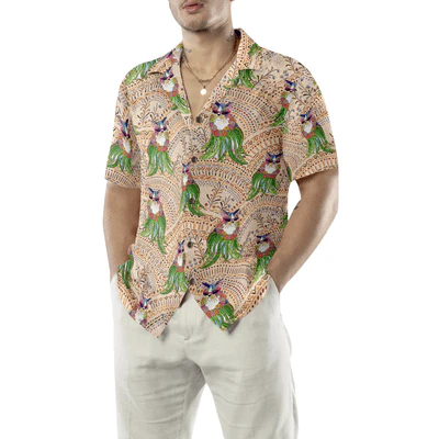White Cat Hawaiian Shirt, Funny Black Cat Shirt For Men - Perfect Gift For Men, Cat Lovers, Husband, Boyfriend, Friend, Family - Image 3