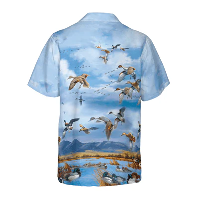 Wild Duck Keep Your Freedom Hawaiian Shirt, Duck Aloha Shirt For Men - Perfect Gift For Husband, Boyfriend, Friend, Family - Image 4