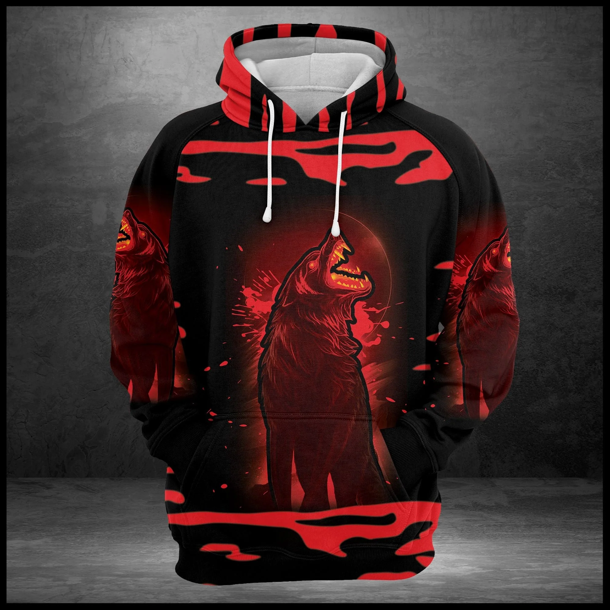 Wolf Monster Pullover Premium Hoodie, Perfect Outfit For Men And Women On Christmas New Year Autumn Winter - Image 2