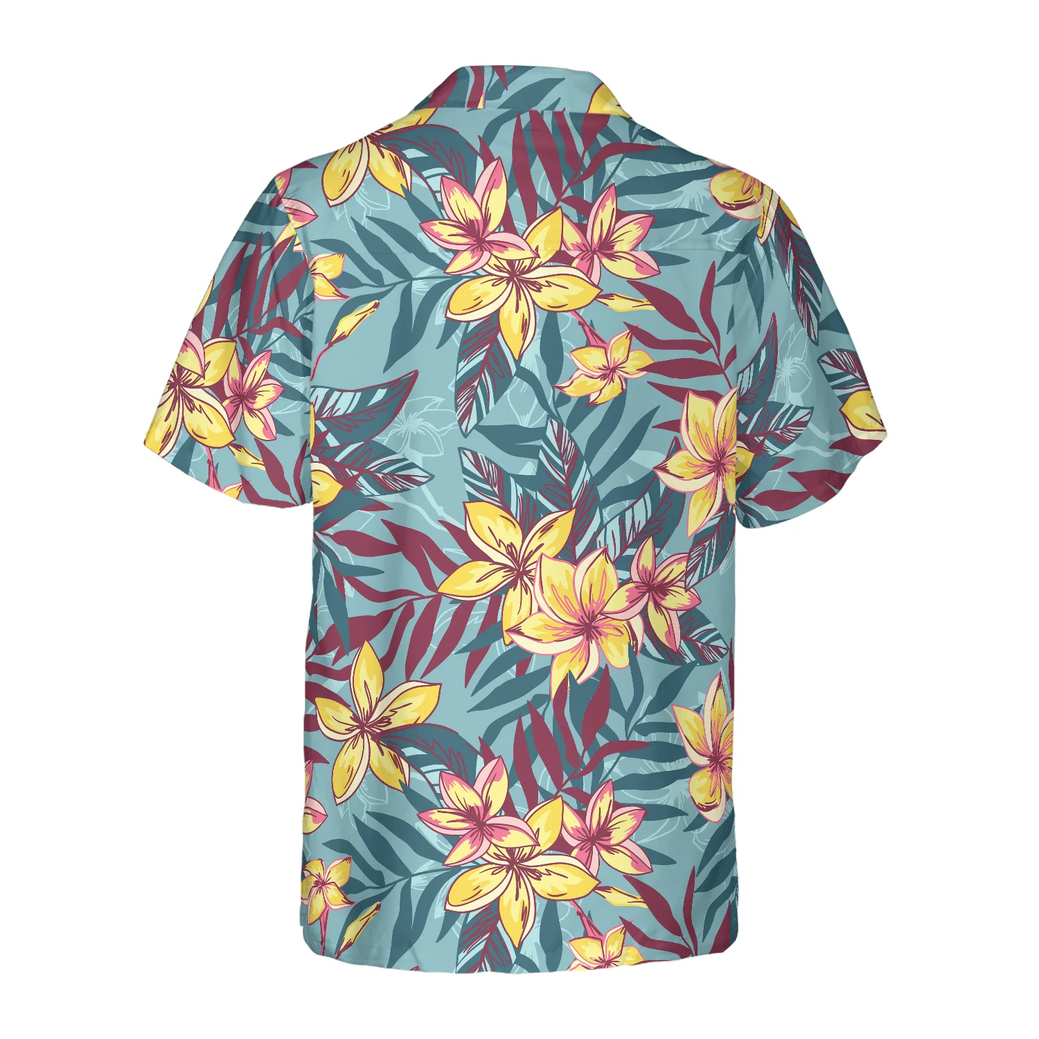 Yellow Floral Flower Hawaiian Shirt, Colorful Summer Aloha Shirt For Men Women, Perfect Gift For Friend, Team, Family - Image 3