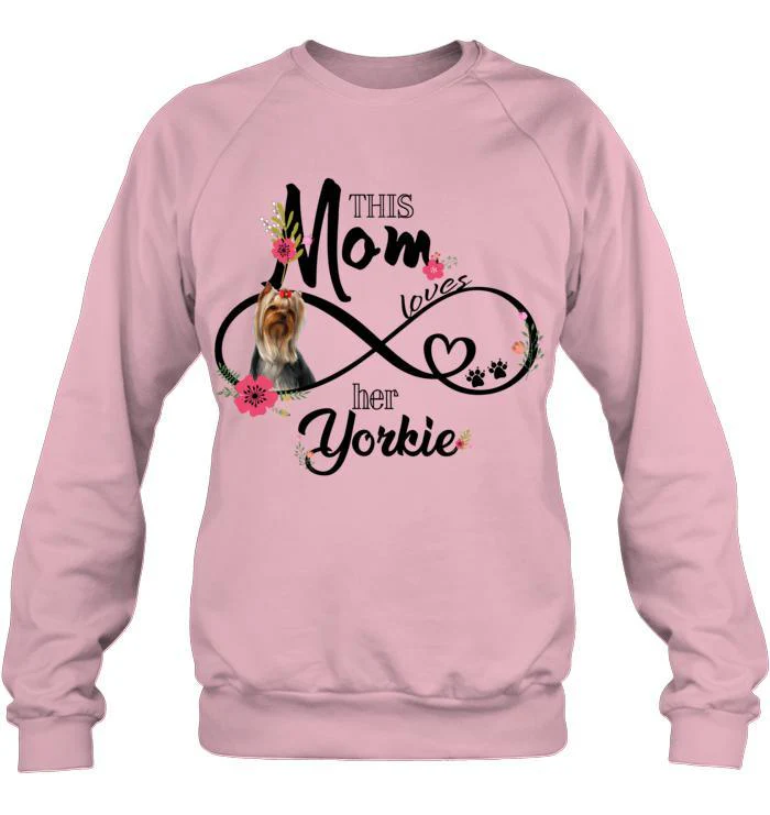 Yorkie Unisex Sweatshirt - Yorkie This Mom Loves Her Yorkie Unisex Sweatshirt - Gift for Dog Lovers, Family, Friends - Image 3