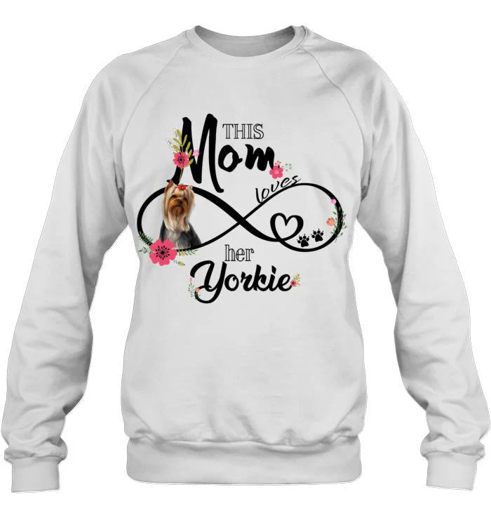 Yorkie Unisex Sweatshirt - Yorkie This Mom Loves Her Yorkie Unisex Sweatshirt - Gift for Dog Lovers, Family, Friends - Image 4
